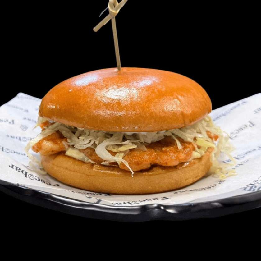 Burger de somon și creveți