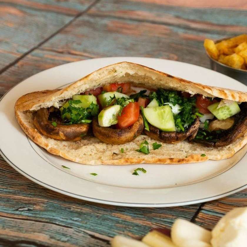 Mushrooms In Cypriot Pita