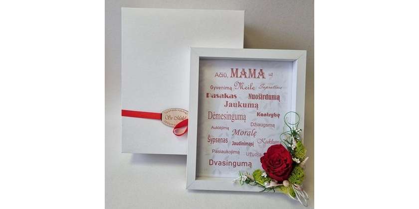 Greeting for Mom with a Red Sleeping Rose