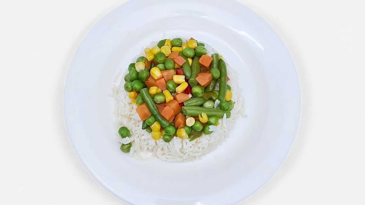 White rice with vegetables