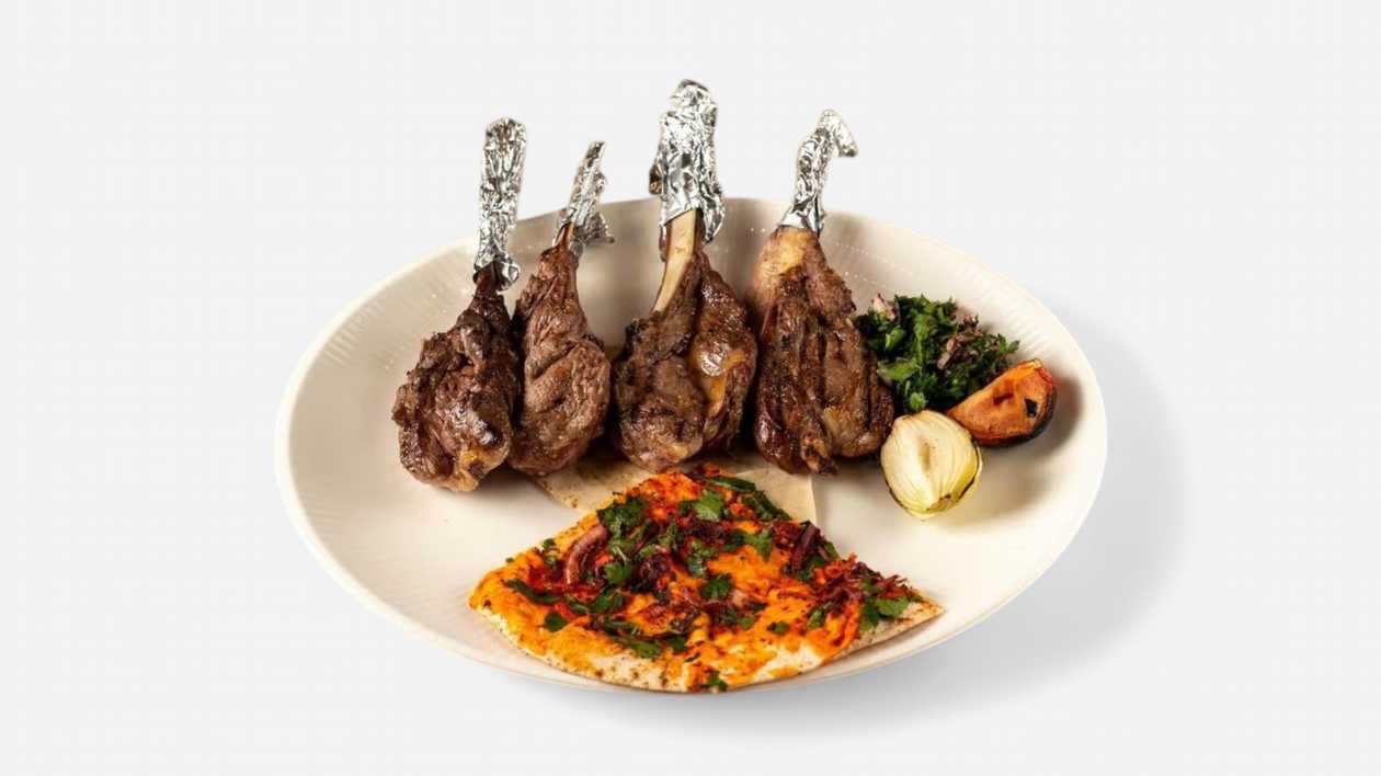 Lamb chops on the ember