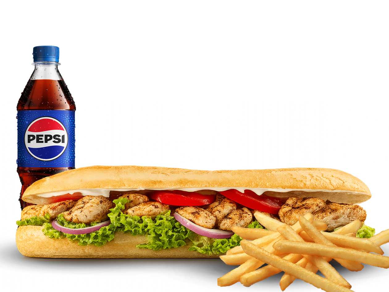 Grilled Classic Chicken Baguette Meal