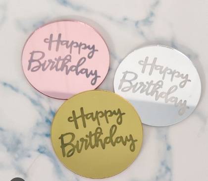 Mini happy birthday topper