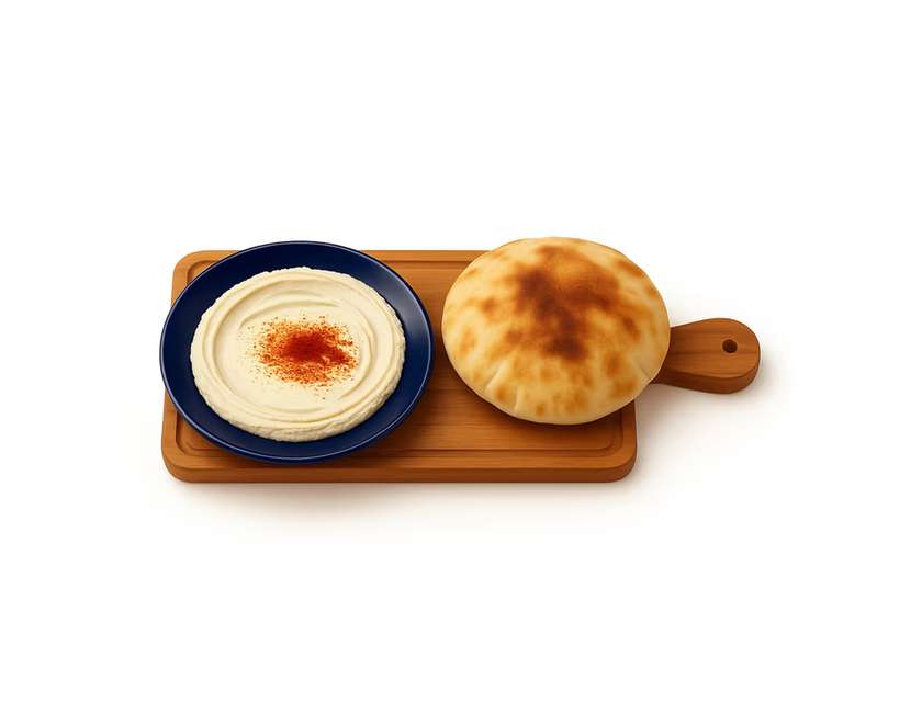 Hummus chili s pita chlebem