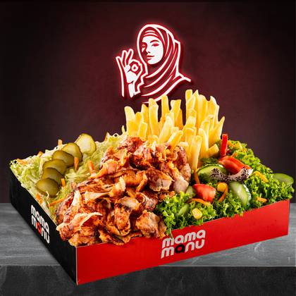 Shawarma de pui la farfurie