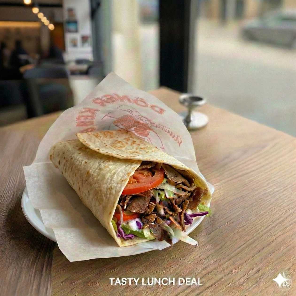 Teľací kebab v placke XL