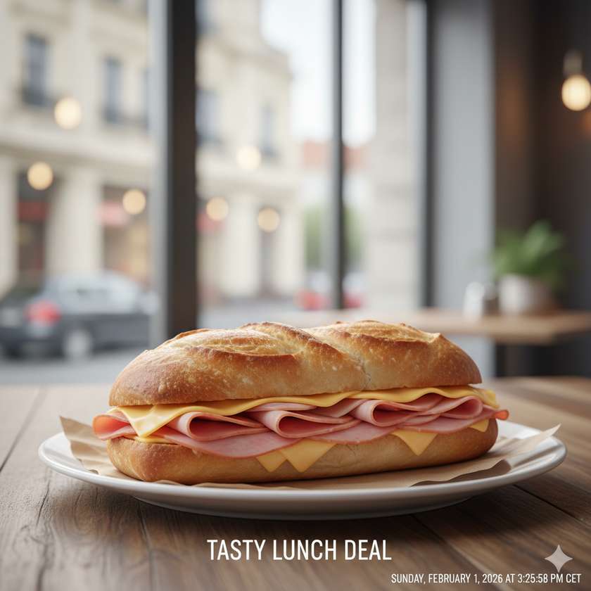 Bageta šunková-syrová