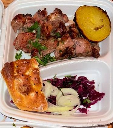 Veal shish kebab