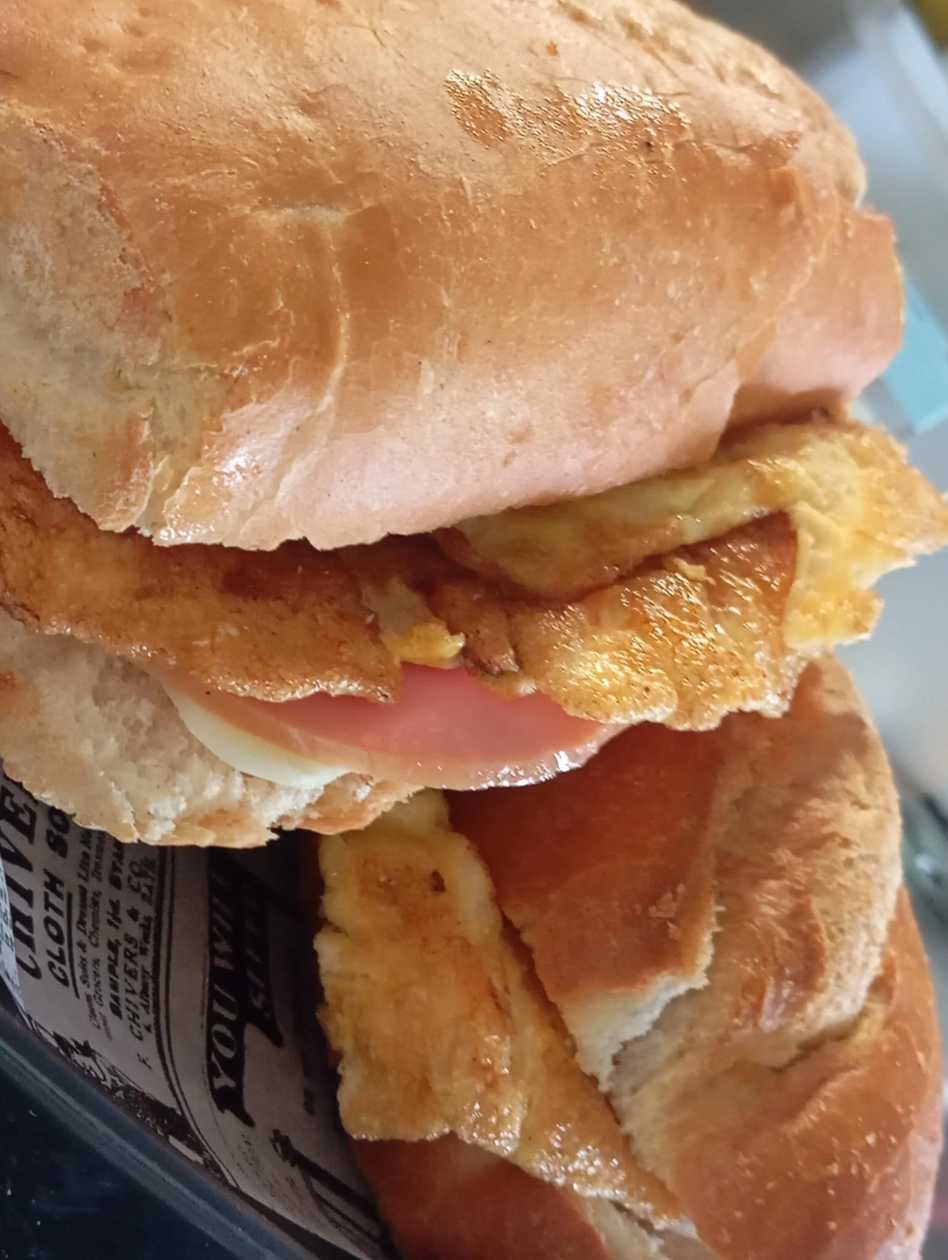 Baguette Ham, Cheese & Omelette