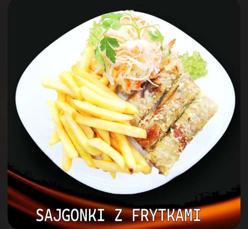 Spring Rolls with Fries