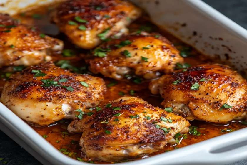 Chicken Thighs with Butter and Aromatic Herbs