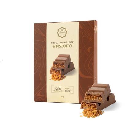 Tablete Biscoito de Chocolate Leite