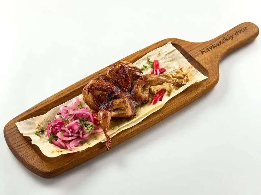 Quail on Hay with Onion