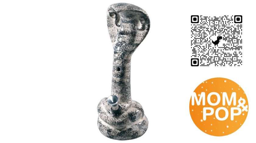 Marble Snake Ceramic Bong, 23cm