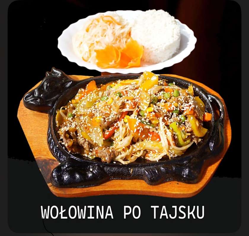 Thai Beef on Hot Platter