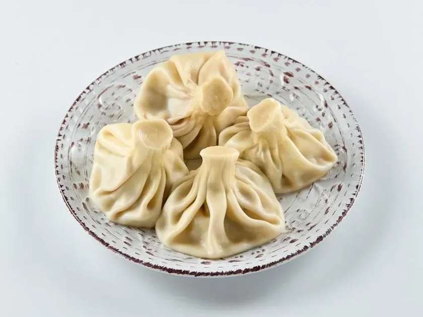 Khinkali with mushrooms and chicken