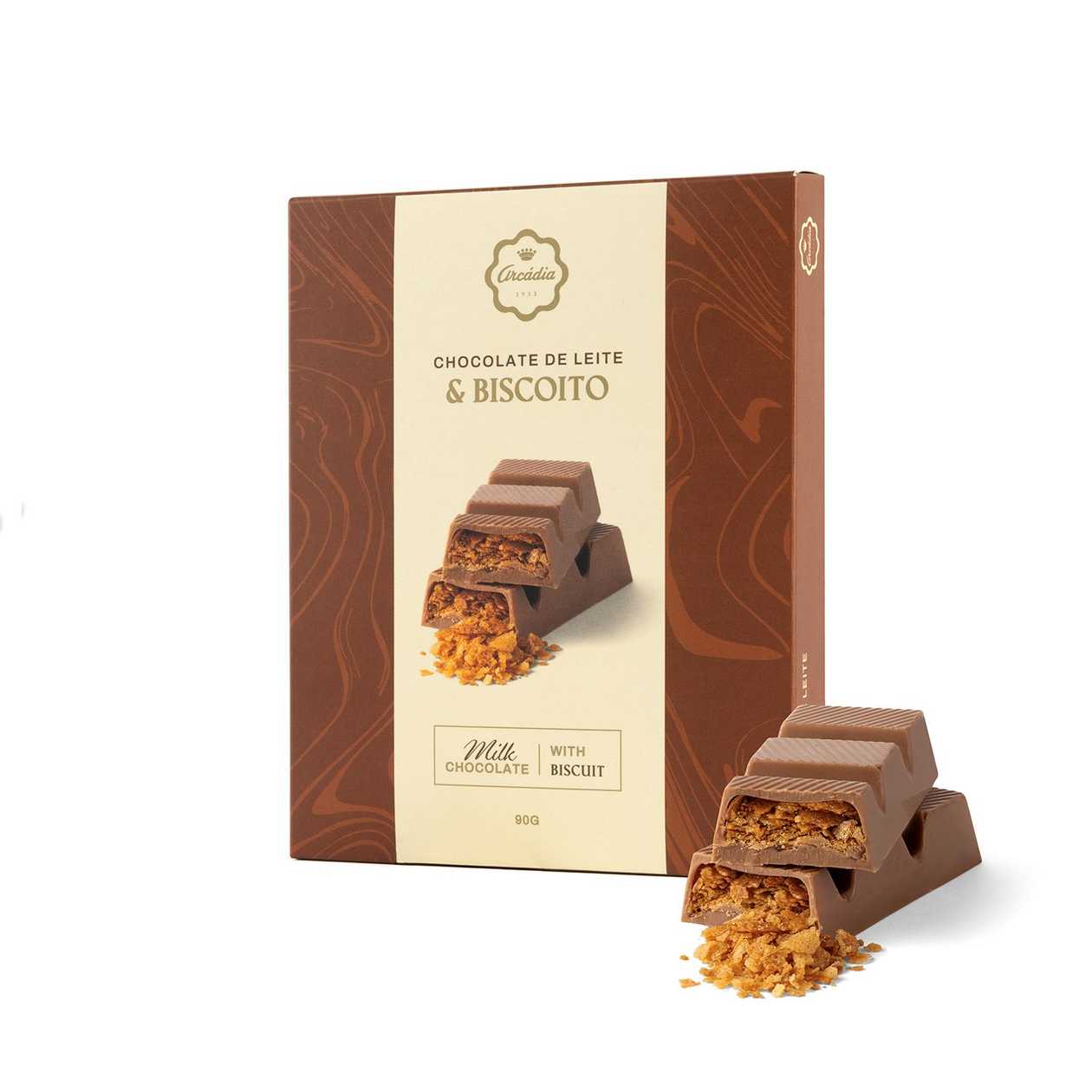 Tablete Biscoito de Chocolate Leite