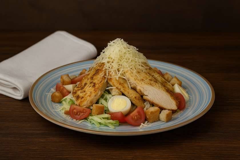 CAESAR SALAD WITH CHICKEN