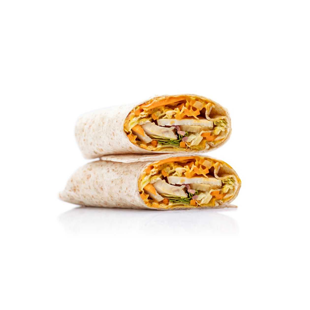 Chicken and feta cheese wrap