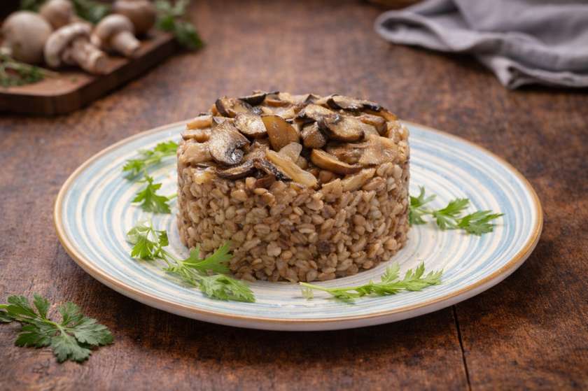 Buckwheat porridge with mushrooms