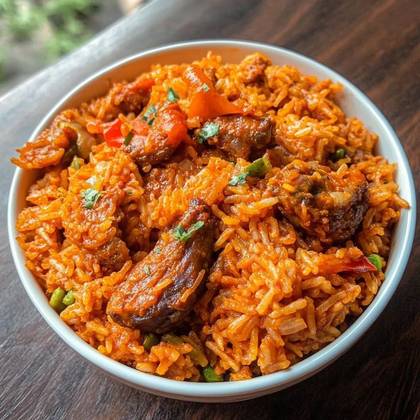 Jollof Rice with 3pcs wings