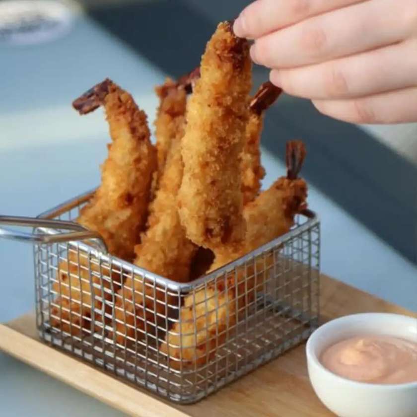 Krewetki w tempurze 5 szt. + sos. Delivery