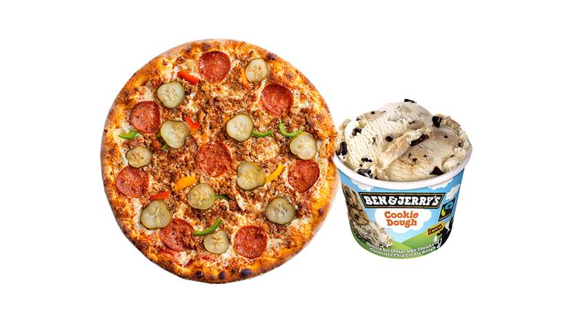 Peetri Pizza Large Thin (28cm) + Ben&Jerryś Ice Cream Cookie Dough 100 ml