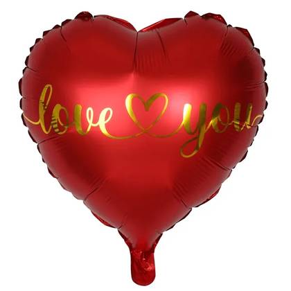 Foil Heart Balloon LOVE YOU