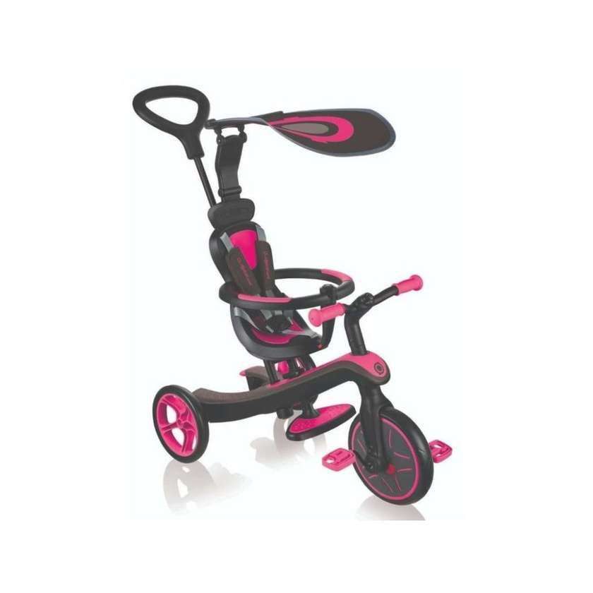 Globber Explorer Trike 4 in 1 Fuchsia (Wheadrest)