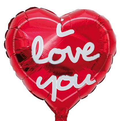 Foil Balloon - Heart I LOVE YOU (red)