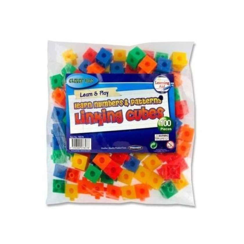 Clever Kidz Bag 100 Coloured Linking Cubes