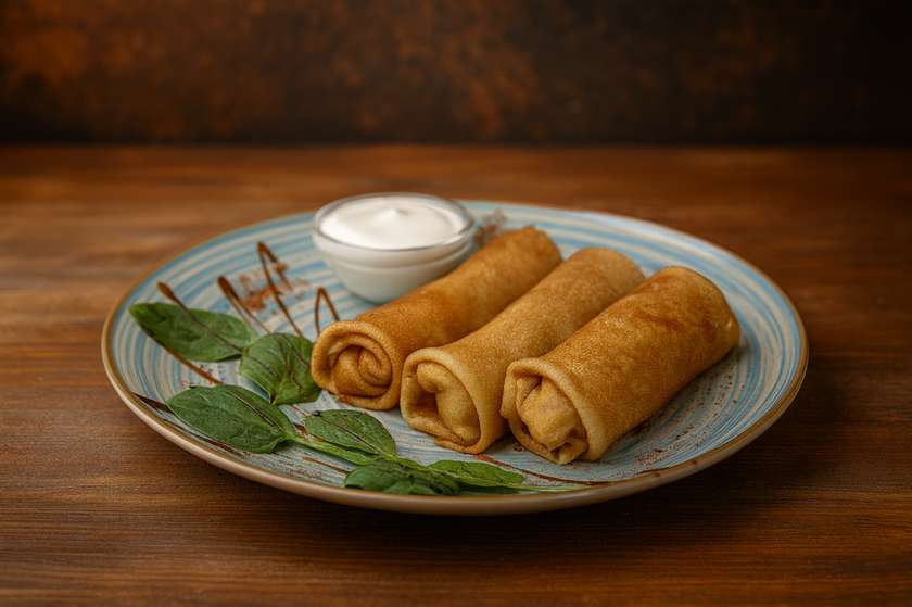 Pancakes with Chicken Julienne