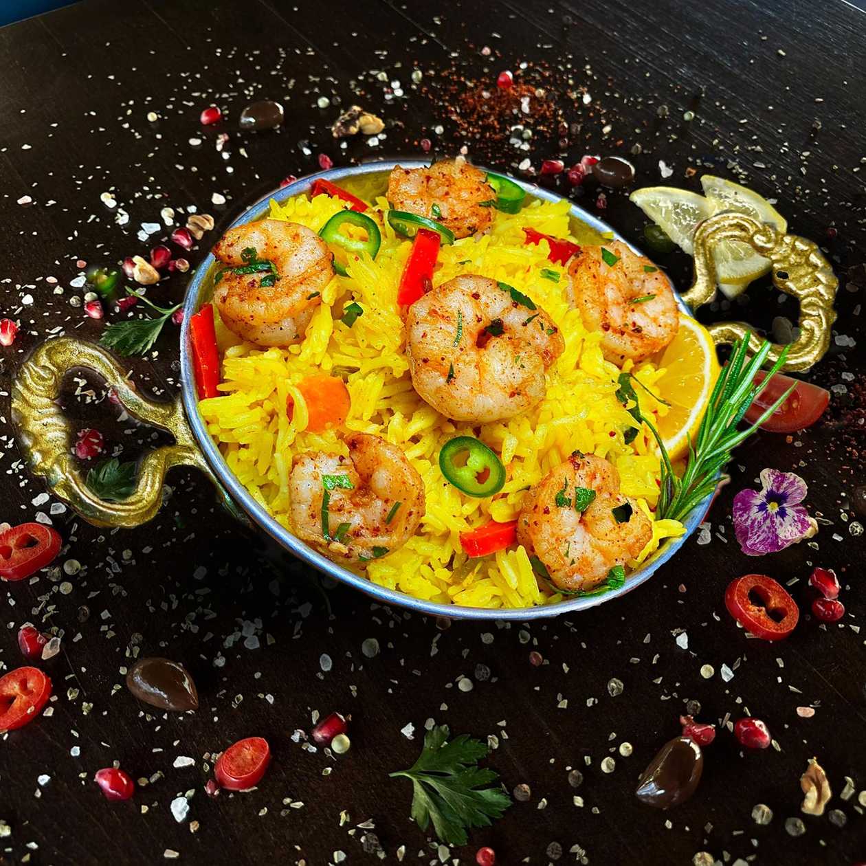 Creveti cu Orez curry