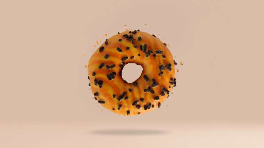 Donut z nadzieniem marakuja