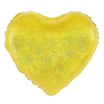 Foil Balloon - Heart (45cm), holo/gold