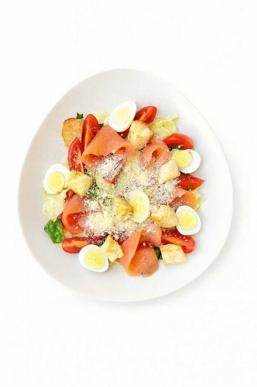 Caesar Salad with Salmon