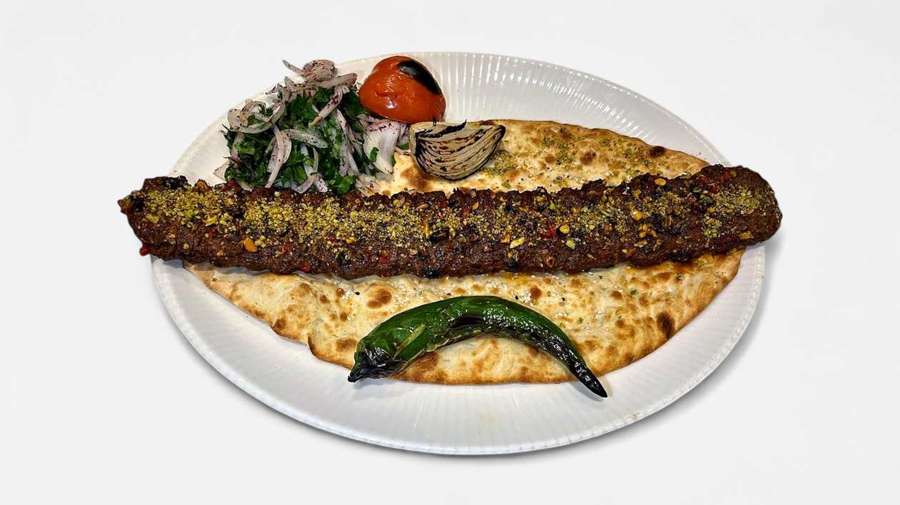 Adana kebab with pistachio