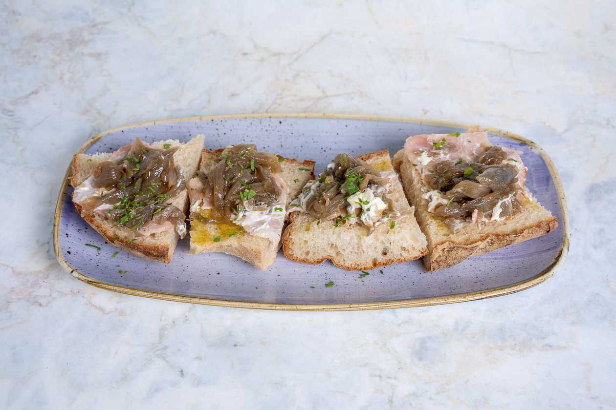 Porchetta & Burrata Bruschetta