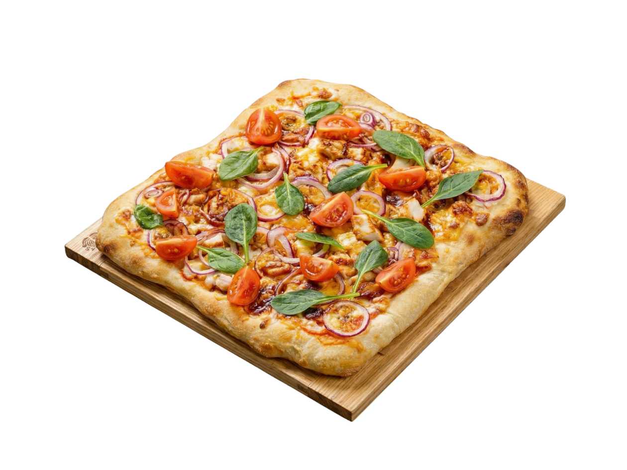 With chicken and Cheddar cheese (25 cm)