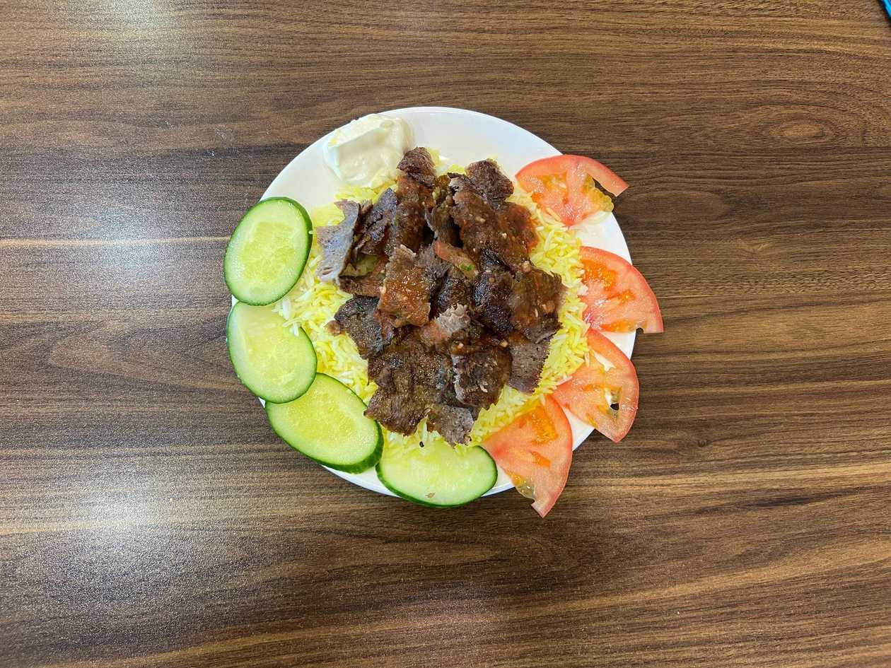 Doner Meat on Rice Pilaf
