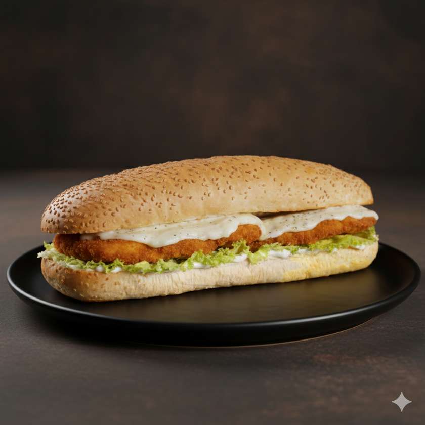 Schnitzel in Pita Bread/Baguette