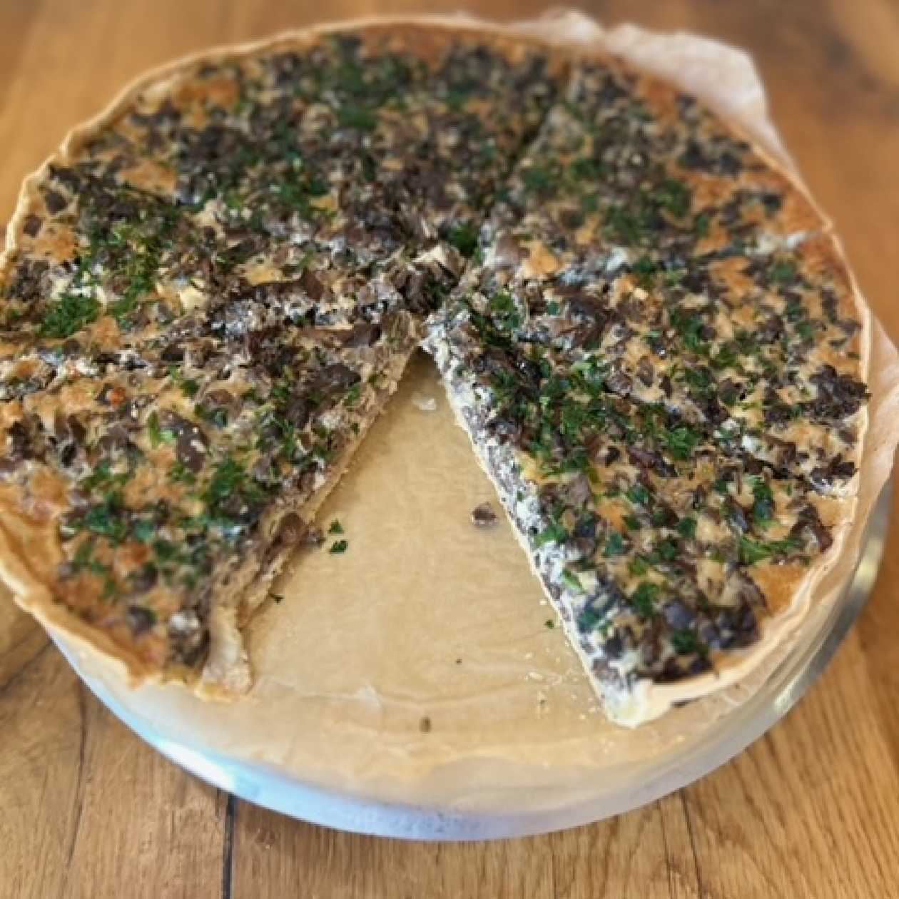 Quiche Champignons Oignons Confits