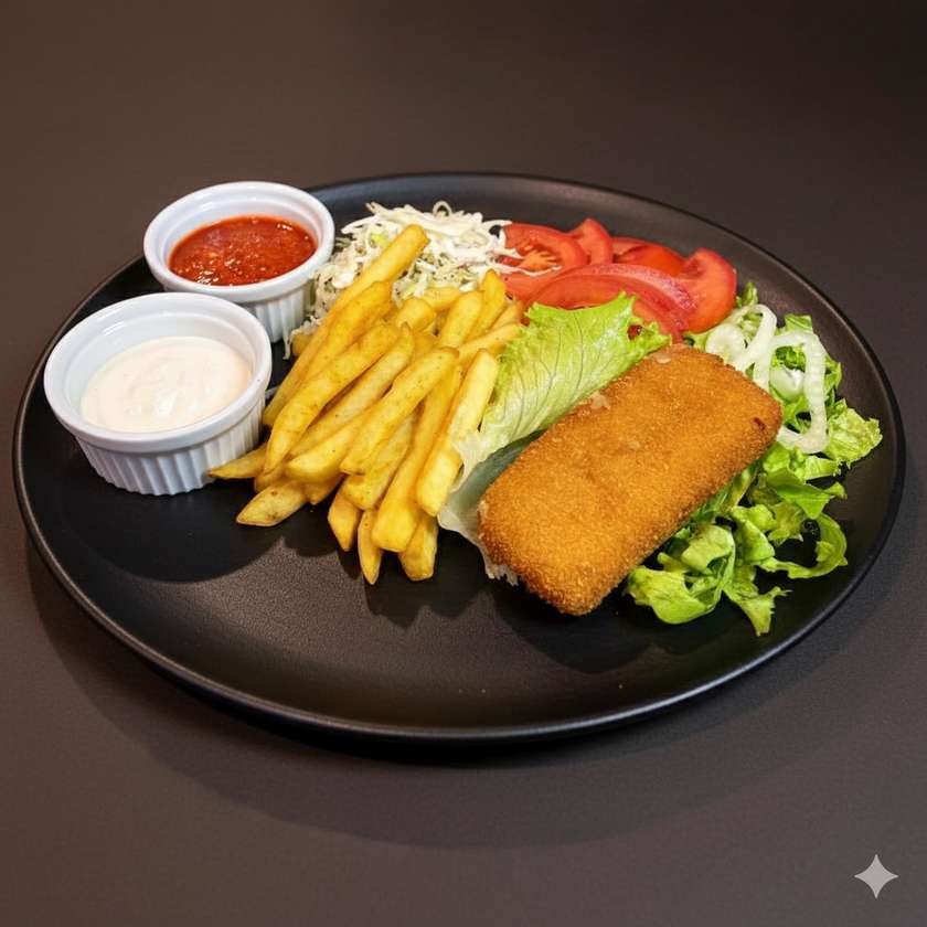 Fried Cheese on a Plate