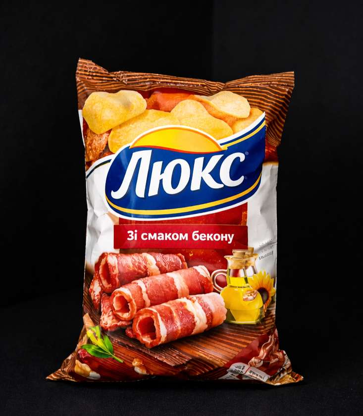 Чіпси Люкс зі смаком бекону 120 гр