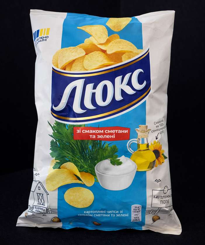 Чіпси Люкс зі смаком сметани 120 гр