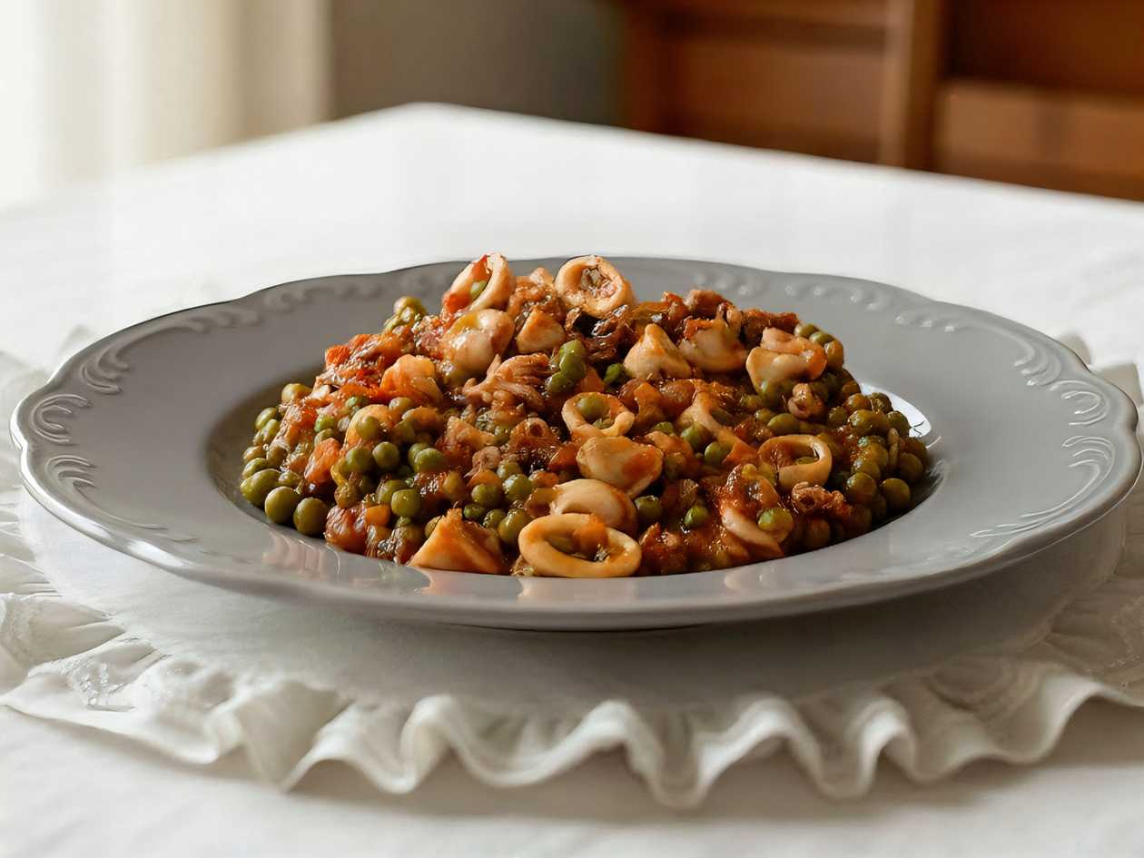 Calamari con piselli