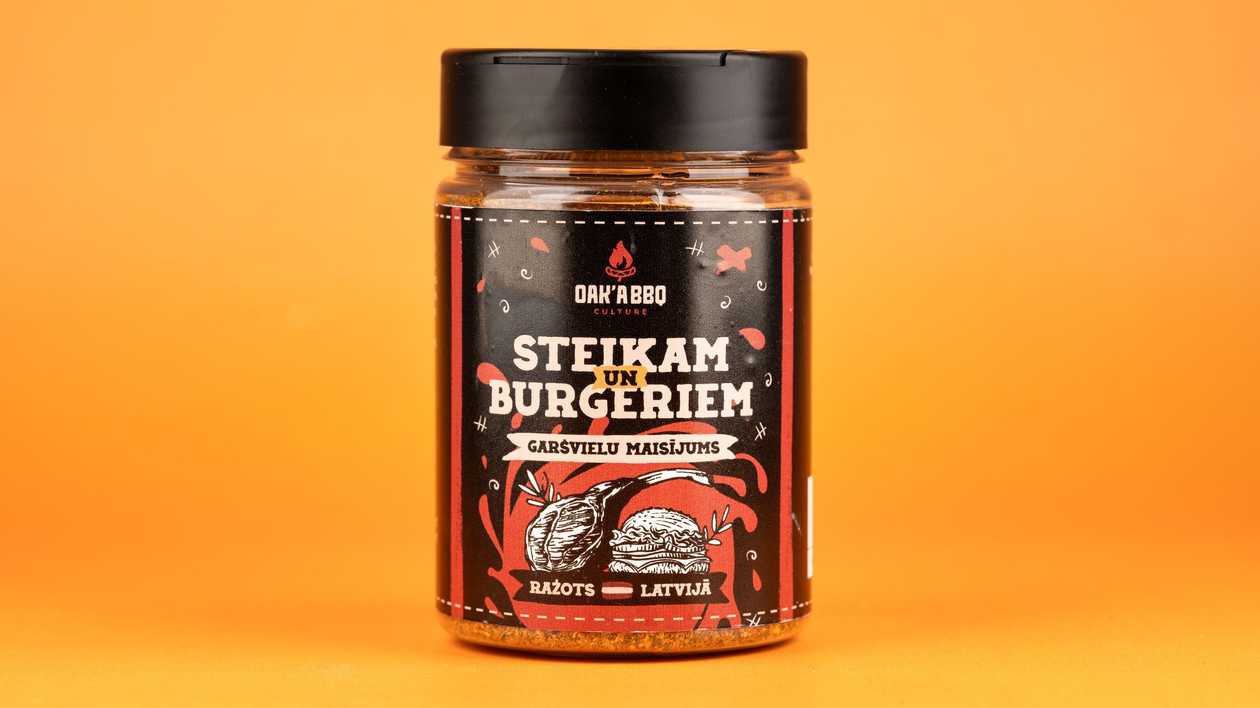 Oak'A BBQ Garšviela Steikam un Burgeriem
