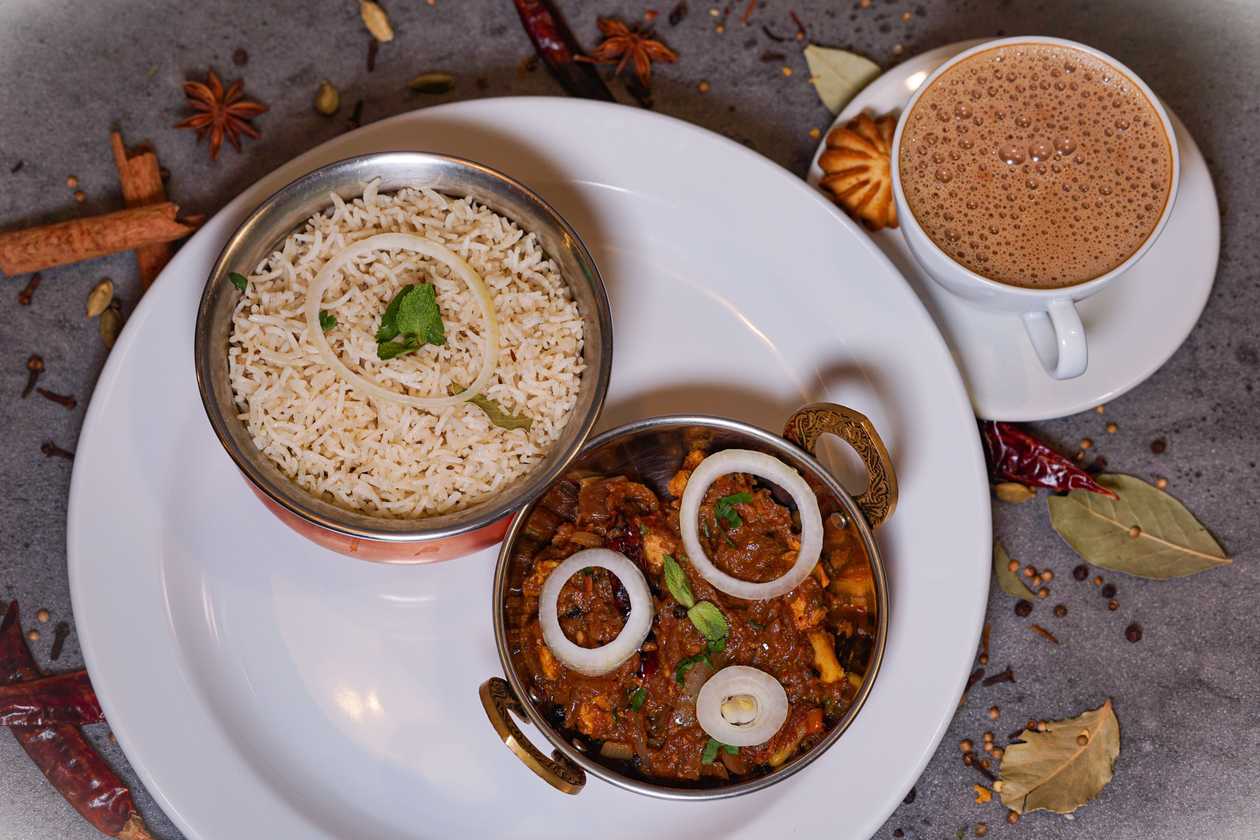 Chicken Pepper Fry with Jeera Rice