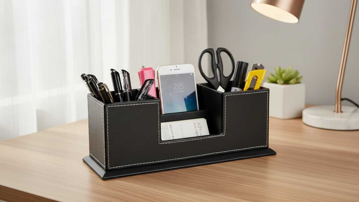 Leather Pencil Case (Black)