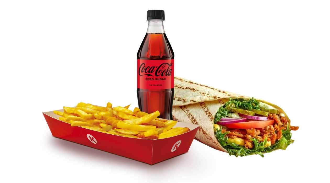 Wrapa with vegetarian kebab meat set